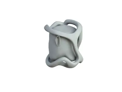 SciFi Shape Object Low Poly Low-poly 3D model 13