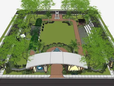 Sketchup 1004 - Park 3D model