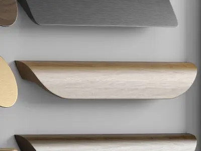 Linear Standard handle set with 5 materials 3D model