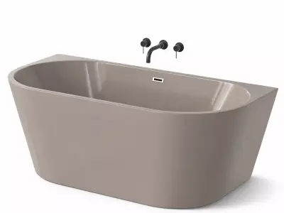 Apollo Modern Curved Bathtub Low-poly 3D model