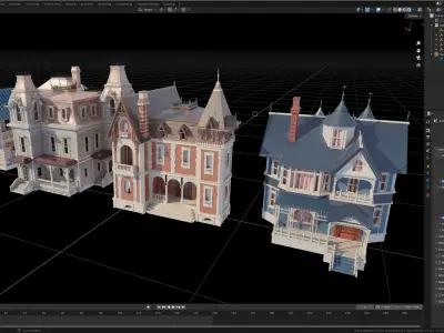 Victorian House Asset Bundle 3D model