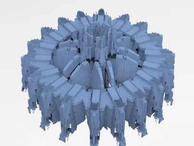 Sci-Fi dark Platforms 9 3D model