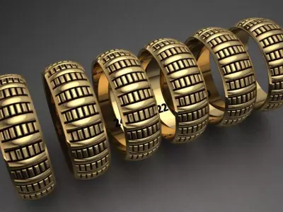 Unisex Ring 3D print model