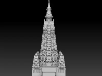 Mahabodhi temple 3D print model