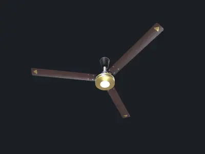 Ceiling Fan Low-poly PBR Low-poly 3D model