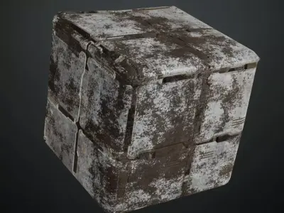 Rusted Metal Plate Sci-Fi PBR Seamless Texture