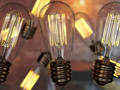 Light bulb vintage 1 3D model