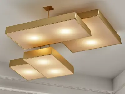 Briggs Multi Light Ceiling Semi Flush Light 3D model
