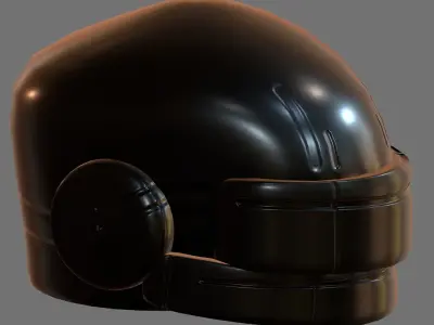 Gas mask helmet 3d model scifi Low-poly  Low-poly 3D model