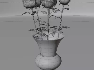Realistic Rose Botanical Asset 3D model