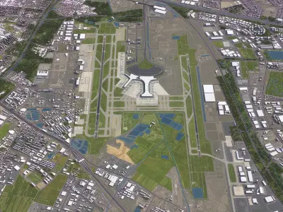 Tianjin - Airport - TSN Low-poly 3D model