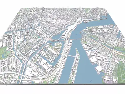 Cityscape Amsterdam Centrum 3D model