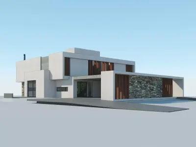 Modern House -H 3D model