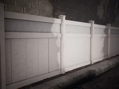 Modular Fences  54 Assets Low-poly 3D model