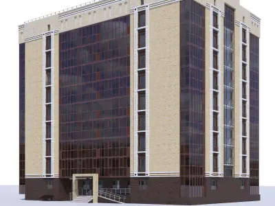 Residential building 3D model 12