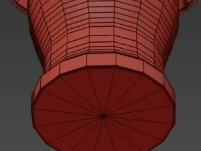 Blue Dogwood Table Lamp 3D model