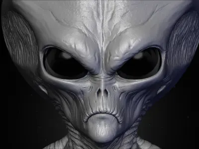 Realistic Alien 7 Sculpt 3D model