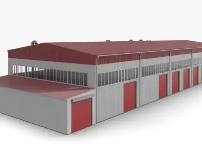  Freight Storage Terminal Rigged for Maya 