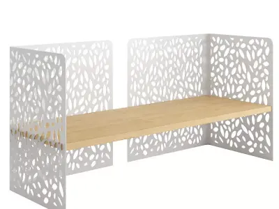 Street bench Jungle art CKM 051-1 3D model