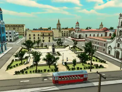 Colonial City Pack Low-poly 3D model