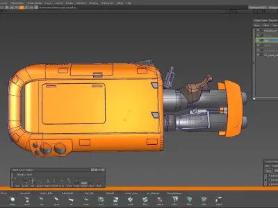 Star Wars Orange Jedi Speeder 3D model
