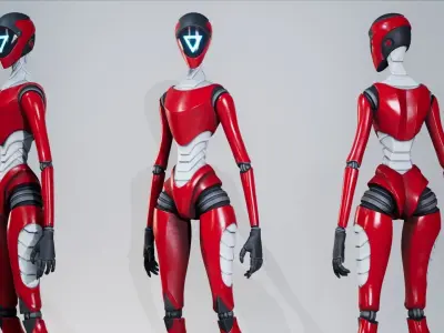 Robot12 Low-poly 3D model