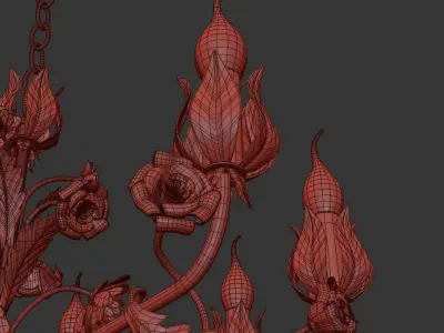 Chandelier Contrada E 1 1 8 WO 3D model