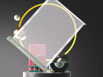 Glass  light  metal 3D model