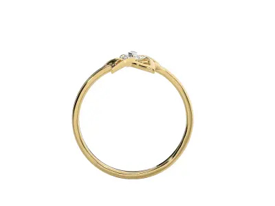Light Minimalist Diamond Ring 3D print model 40