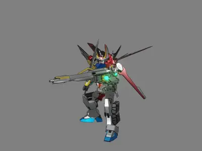 Attacker Gundam 20 A 3D model