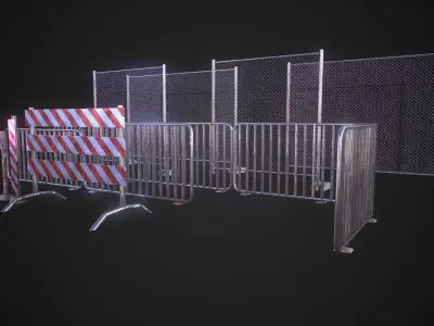 Street Props Bundle 01 Low-poly 3D model