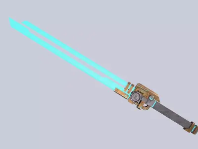 Sci fi elite sword Low-poly 3D model