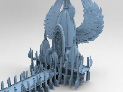 Sci Fi Steampunk Emperor Towers  3D model