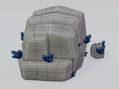 Ore mineral Low-poly 3D model