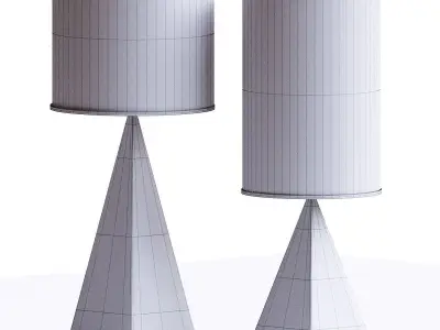 Table lamp with light bulb 3D print model