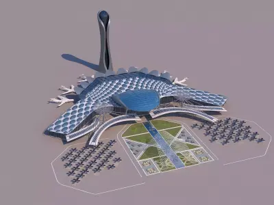 0190 - Airport Building  3D model