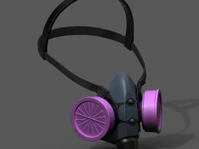 Gas mask helmet 3d safety isolated fantasy  Low-poly 3D model