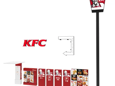 KFC Element Low-poly 3D model