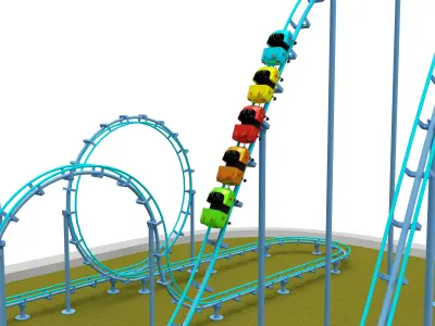 Roller Coaster 3D model