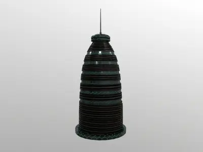 Cyberpunk City - Building 49 Low-poly 3D model
