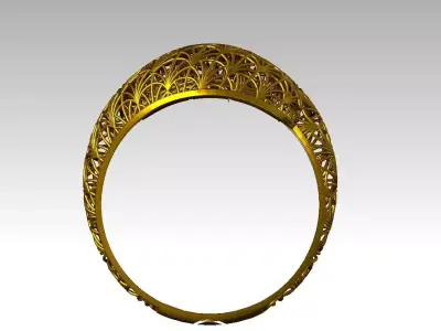 BEAUTIFUL LIGHT WEIGHT RING READY TO PRINT 3D print model