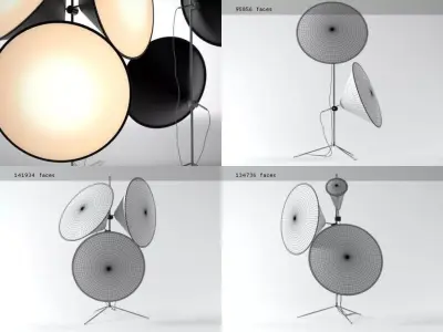 Cone Light Stand 3D model