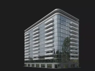 Glasswave Tower 3D model