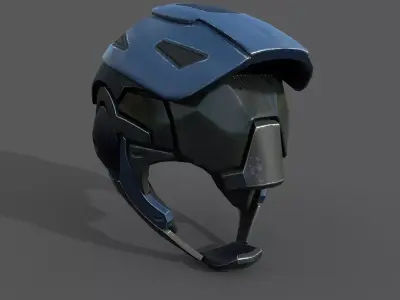 Helmet scifi ver 19 Low-poly 3D model
