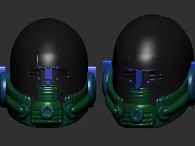 helmet high poly sculpt 3d printable ver 7 3D model 3D model 133