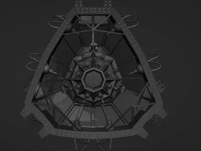 Robot 9 futuristic spacecraft 3D model