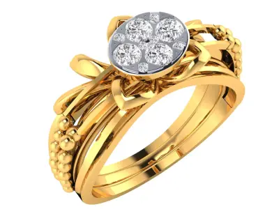  Women Ring Render 3dm STL MTL SLC JCD OBJ FBX Details 3D print model 21