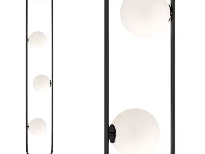 Matte Black Glass Floor Lamp Liang  Eimil Luca 3D model