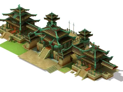 Xiqiao City Palace - Back Hall 3D model