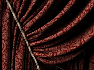 Detailed Curtains 3D model